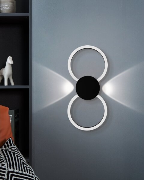 Eglo 902124 - Applique LED VENTICELLO LED/20W/230V + LED/0,91W nero