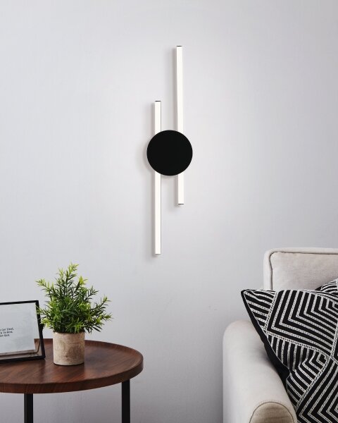 Eglo 902123 - Applique LED da parete VENTICELLO LED/20W/230V + LED/0,91W nero