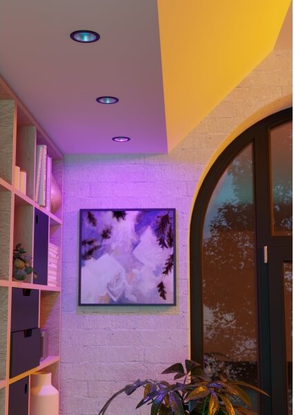 Eglo 902298 - Lampada da soffitto LED RGBW dimmerabile per bagno YEBRA-Z LED/4,8W/230V IP44 nera