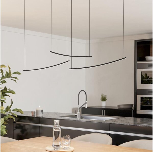 Eglo 902166 - Lampadario a sospensione LED dimmerabile VILLEGGI LED/22W/230V 2700/4000/6500K nero