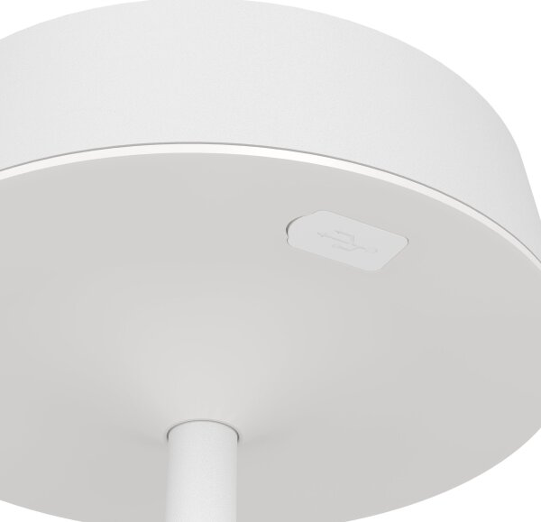 Eglo 75877 - Lampada da tavolo solare ricaricabile LED dimmerabile SIMERI LED/3W/5V 1800mAh IP44 bianca