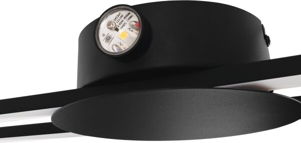 Eglo 902123 - Applique LED da parete VENTICELLO LED/20W/230V + LED/0,91W nero