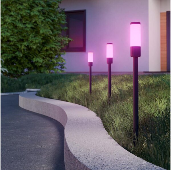 Eglo 902043 - Lampada da esterno LED RGB ZANCARO LED/1W/230V IP44 nera + telecomando