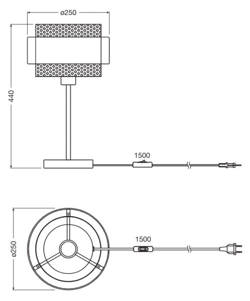 Osram - Lampada da tavolo DECOR HORNET 1xE27/10W/230V nera/dorata