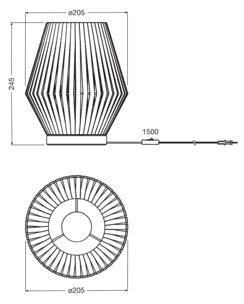 Osram - Lampada da tavolo DECOR STRIPES 1xE14/5W/230V beige