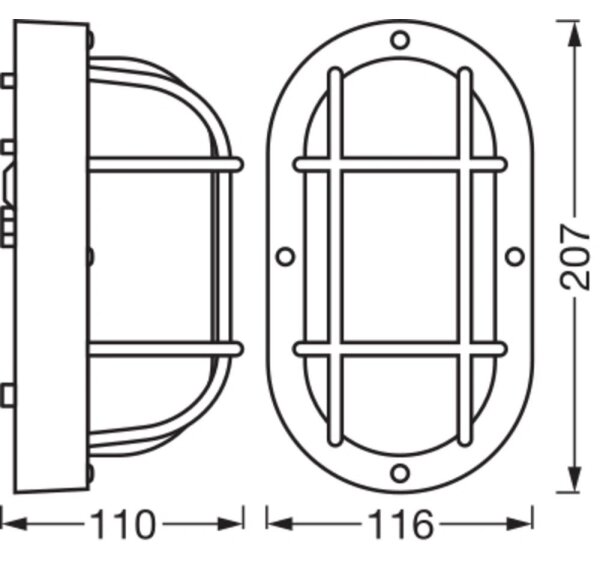 Osram - Applique da esterno BULKHEAD 1xE27/10W/230V IP54 bianco