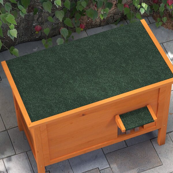 PawHut Casa per Gatti all'Aperto Casa per Gatti Tana, resistente alle intemperie, 1 Finestra, 1 Ingresso, 85 x 50 x 68,5 cm, Arancione+Verde