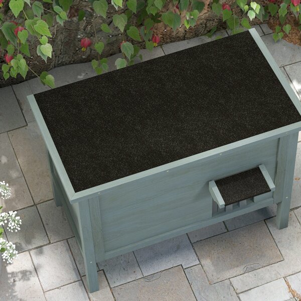 PawHut Casa per Gatti Casa per Gatti da Esterno, Resistente alle Intemperie, 1 Finestra, 1 Ingresso, 85 x 50 x 68,5 cm, Grigio scuro+Nero
