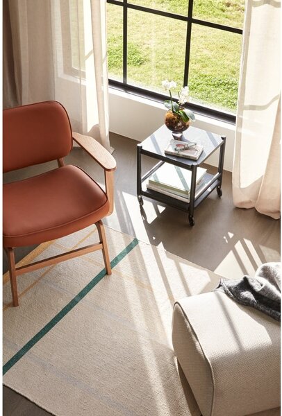 Tavolino da portata in rovere con rotelle 40x40 cm Norm - Hübsch