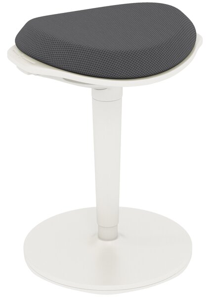 HOMCOM Sgabello pendente, ergonomico, regolabile in altezza fino a 120 kg, 42,5x35,5x56,5-71,5 cm, Grigio