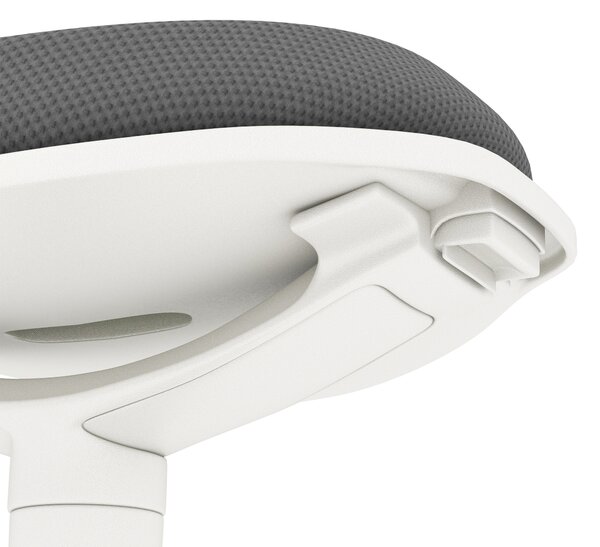 HOMCOM Sgabello pendente, ergonomico, regolabile in altezza fino a 120 kg, 42,5x35,5x56,5-71,5 cm, Grigio