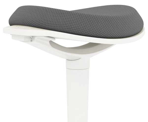 HOMCOM Sgabello pendente, ergonomico, regolabile in altezza fino a 120 kg, 42,5x35,5x56,5-71,5 cm, Grigio