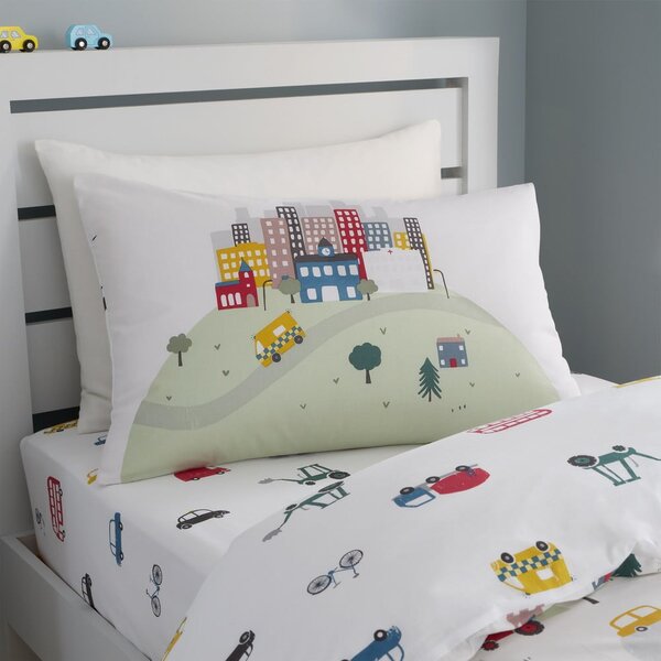 Biancheria da letto per bambini bianca/beige in cotone per culla 120x150 cm Transport – Bianca