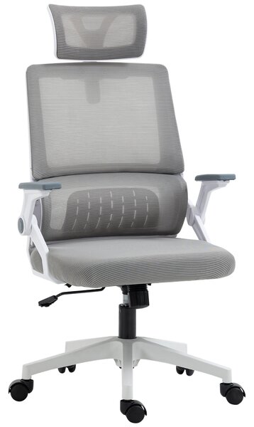 Vinsetto Sedia da Ufficio Sedia da Scrivania, Sedia da Ufficio Regolabile in Altezza, 1 Poggiatesta, 58 x 61 x 119 cm. Nero