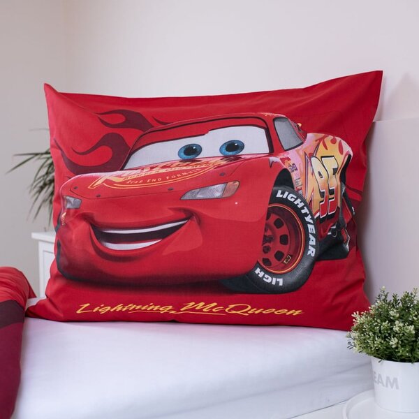 Set copripiumino e federa da bambini rosso in cotone per letto singolo 140x200 cm Cars "Legend" – Jerry Fabrics
