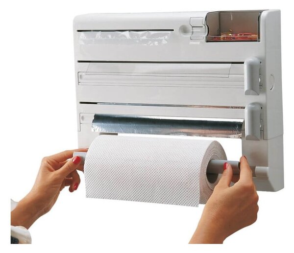 Porta pellicola e alluminio da parete da parete bianco in plastica Parat – LEIFHEIT