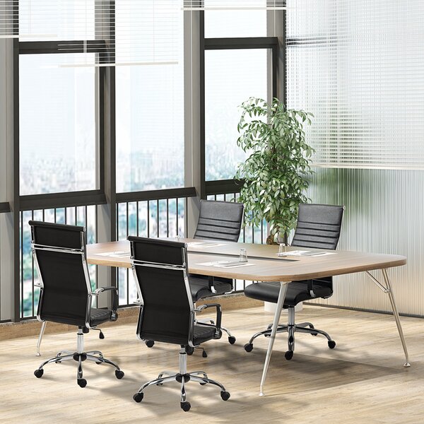 Vinsetto Sedia da Ufficio ergonomica Poltrona direzionale con funzione dondolo Sedia girevole regolabile in altezza Imbottita Ecopelle Schiuma Nero 54 x 62 x 104-114 cm