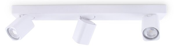 Spot Contemporaneo Rudy Alluminio Bianco 3 Luci Gu10 35W 3000K Ip20