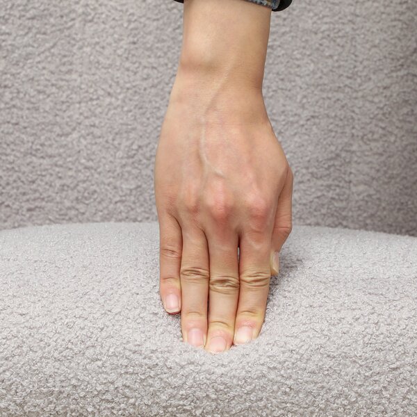 HOMCOM Poltrona dondolo, rivestimento peluche, imbottitura spessa, antiscivolo, Grigio Chiaro
