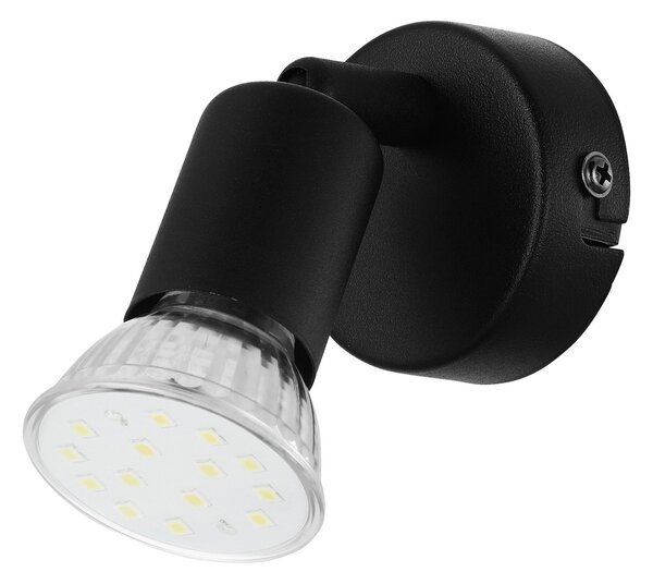 Spot Moderno Buzz Led In Acciaio Nero 1 Luce Gu10 2,8W Ip20