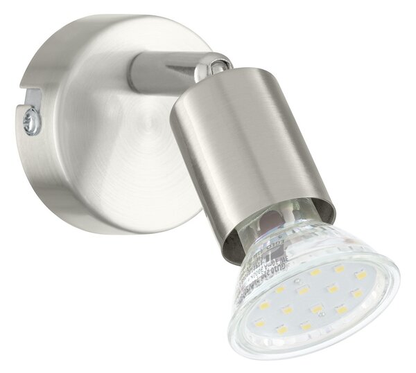 Spot Moderno Buzz Led In Acciaio Nichel Satinato 1 Luce Gu10 2,8W Ip20