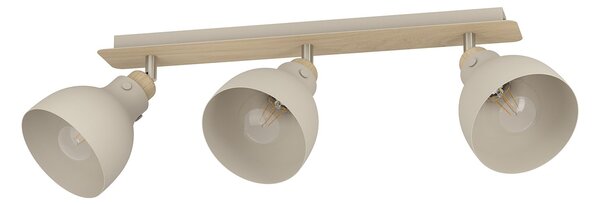 Spot Vintage Arrecife In Acciaio Marrone 3 Luci E27 28W Ip20