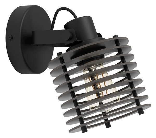 Spot Contemporaneo Segovia In Acciaio Nero 1 Luce E27 40W Ip20