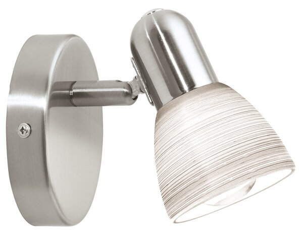 Spot Contemporaneo Dakar 1 In Acciaio Nichel Satinato 1 Luce E14 25W Ip20