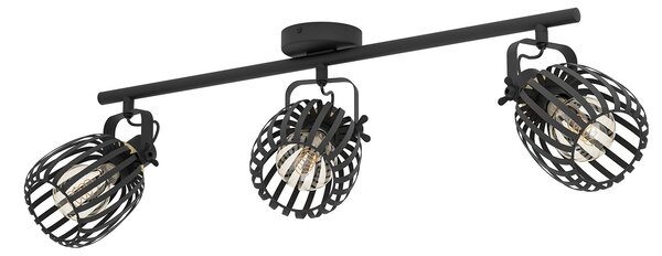 Spot Contemporaneo Girona In Acciaio Nero 3 Luci E27 40W Ip20