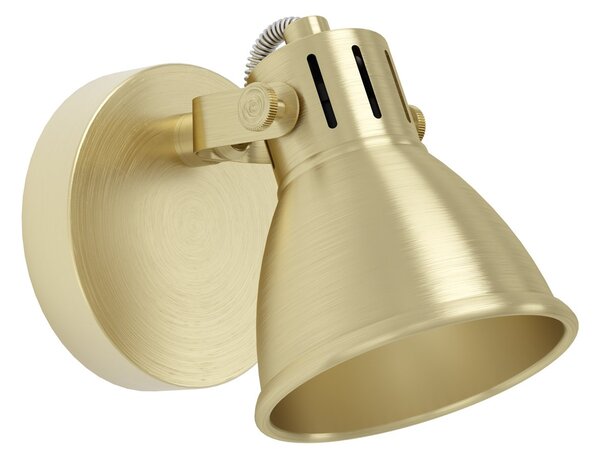 Spot Moderno Seras In Acciaio Ottoneottone Spazzolato 1 Luce Gu10 3W Ip20
