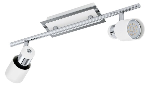 Spot Moderno Davida In Acciaio Cromo 2 Luci Gu10 4,6W Ip20