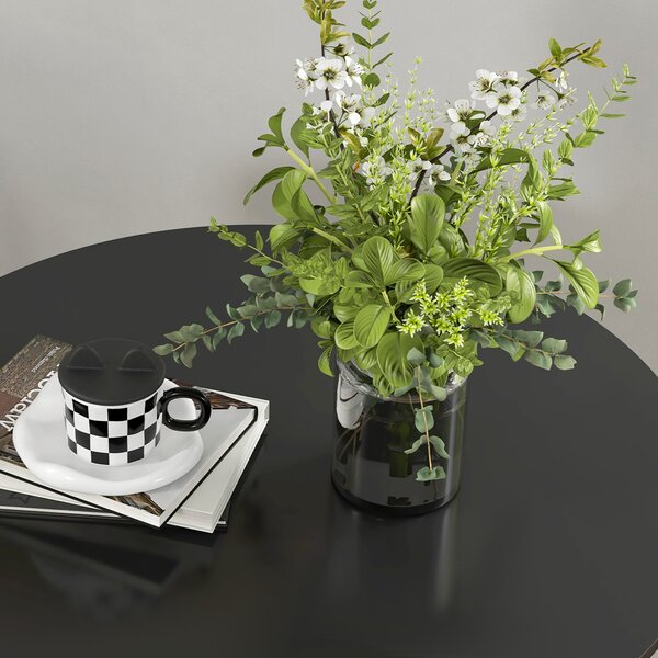 HOMCOM Tavolo da Pranzo Tavolo da Cucina Rotondo, Design Moderno, 78 cm x 78 cm x 75 cm, Nero