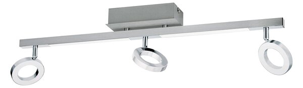 Spot Moderno Cardillio 1 Alluminio Argento 3 Luci Led 3,2W