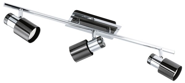 Spot Moderno Davida 1 In Acciaio Nichel 3 Luci Gu10 4,6W Ip20