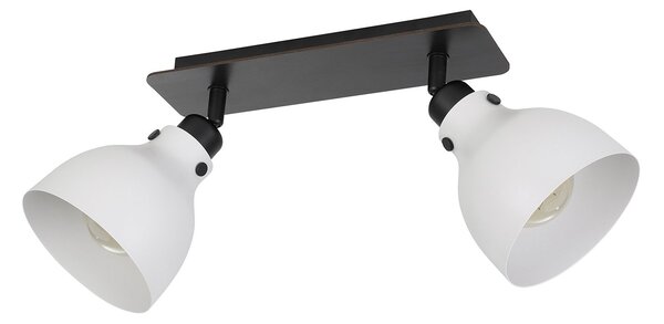 Spot Contemporaneo Matlock In Acciaio Grigio 2 Luci E27 40W Ip20