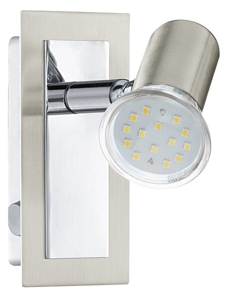 Spot Moderno Rottelo In Acciaio Nichel Satinato 1 Luce Gu10 4,6W Ip20