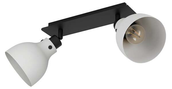 Spot Contemporaneo Matlock In Acciaio Grigio 2 Luci E27 40W Ip20