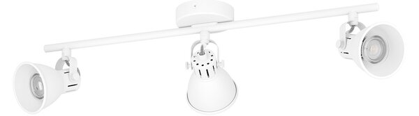 Spot Moderno Seras 1 In Acciaio Bianco 3 Luci Gu10 3W Ip20
