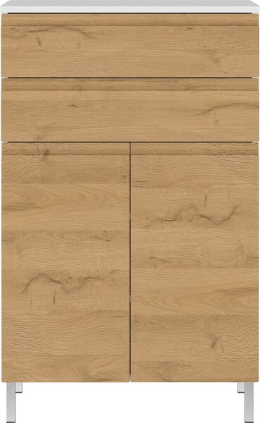 Mobile bagno basso bianco in rovere 60x97 cm Torrance - Germania