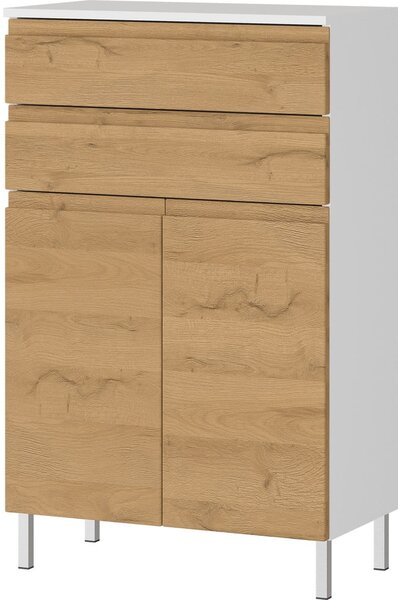 Mobile bagno basso bianco in rovere 60x97 cm Torrance - Germania