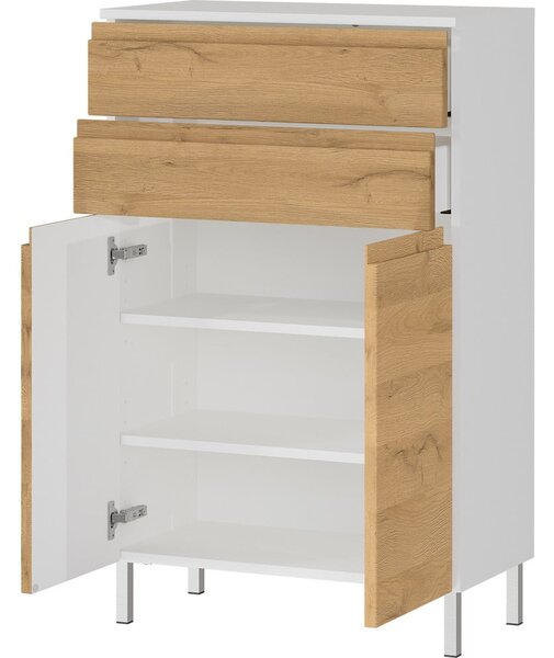 Mobile bagno basso bianco in rovere 60x97 cm Torrance - Germania