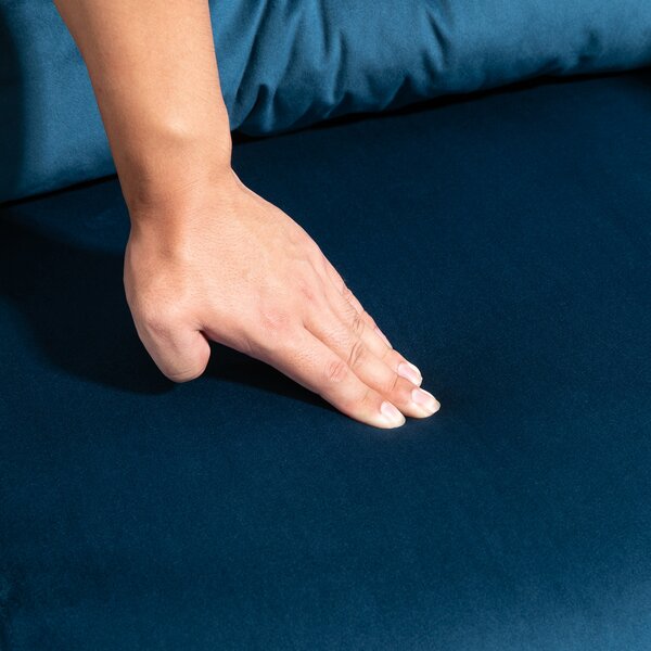 HOMCOM Poltrona Relax in Stile Scandinavo, Sedia a Dondolo, Poltrona da Lettura. con Cuscino con Bottone, Nero + Naturale
