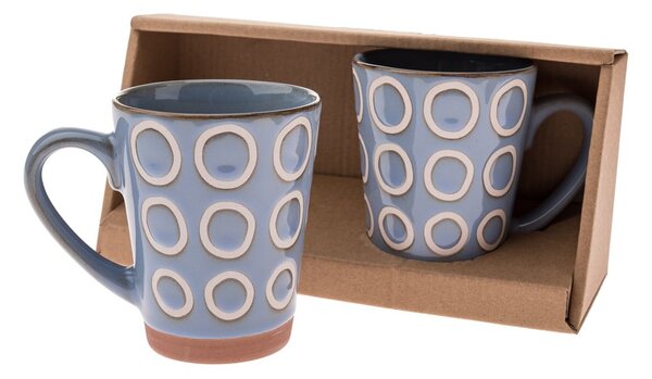Tazze in set blu in ceramica 2 pz 380 ml – Dakls