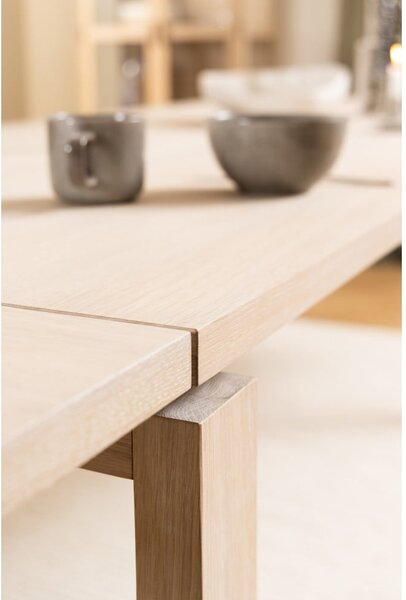 Tavolo da pranzo pieghevole con piano in rovere decorato 100x200 cm Linley - Actona