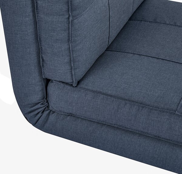 HOMCOM Poltrona da Pavimento Pieghevole Sofà Lettino a 5 Posizioni Poltrona Letto Divano Singolo Blu Scuro 61 x 73 x 58 cm