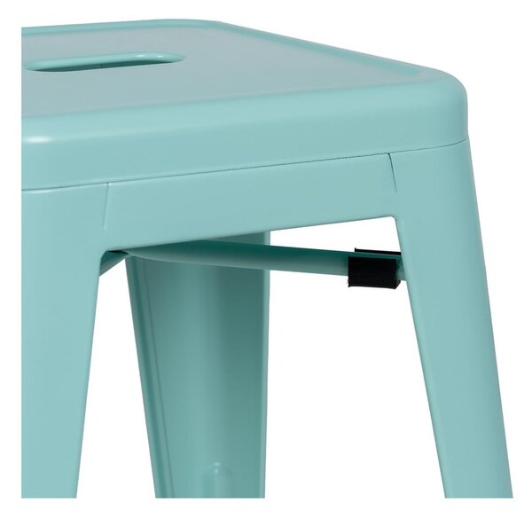 Set di sedie da bar turchese in metallo 2 pz (altezza della seduta 76,5 cm) – Ixia