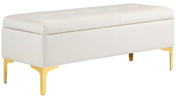 HOMCOM Panca con Spazio di Archiviazione, resistenza fino a 120kg, 120x44x44,5cm, Beige