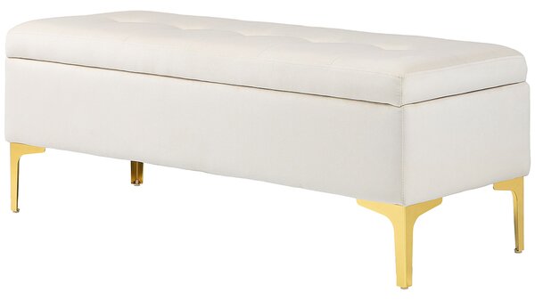 HOMCOM Panca con Spazio di Archiviazione, resistenza fino a 120kg, 120x44x44,5cm, Beige
