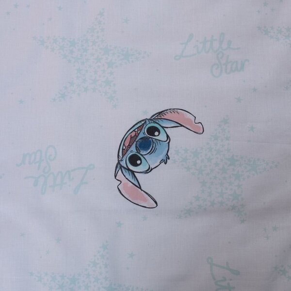 Lenzuolo per culla in cotone bianco 100x135 cm Lilo and Stitch "White Star" - Jerry Fabrics