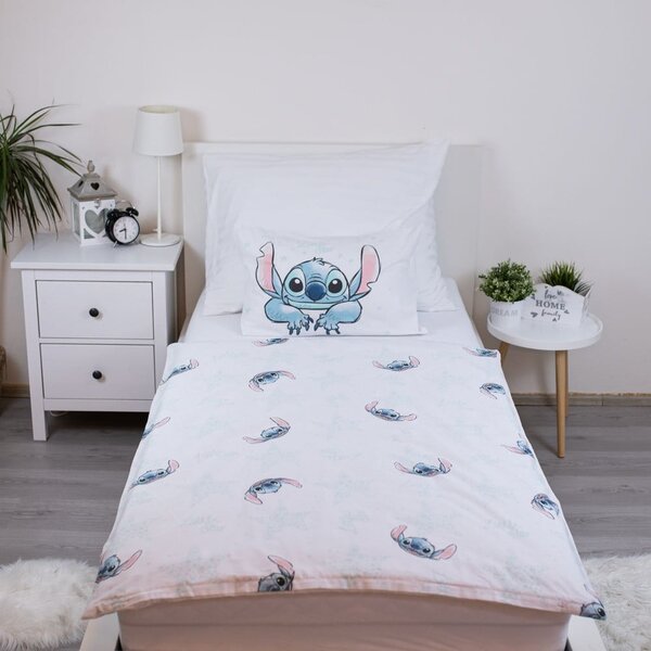 Lenzuolo per culla in cotone bianco 100x135 cm Lilo and Stitch "White Star" - Jerry Fabrics